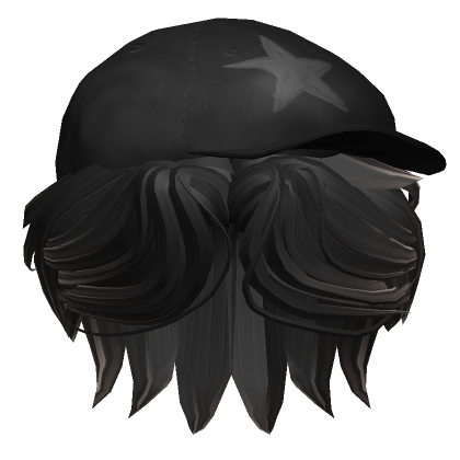 Parted Boy Hair W Y K Cap In Black Blonde Roblox