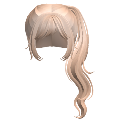 Long Flowy Wavy Side Ponytail Blonde Roblox
