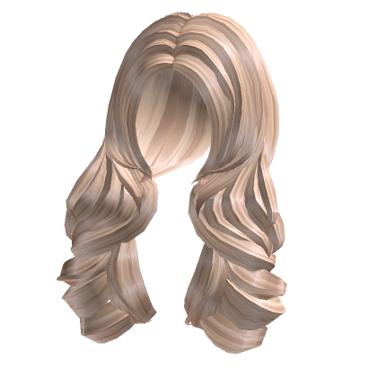 Realistic Curly Hair Mid Part Blonde Roblox