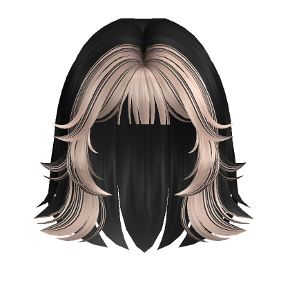 Two Tone Messy Grunge Wolfcut Black Blonde S Code Price RblxTrade