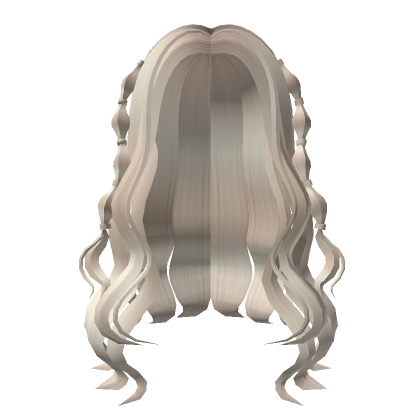 Long Curly Hair W Bubble Braids Ash Blonde Roblox