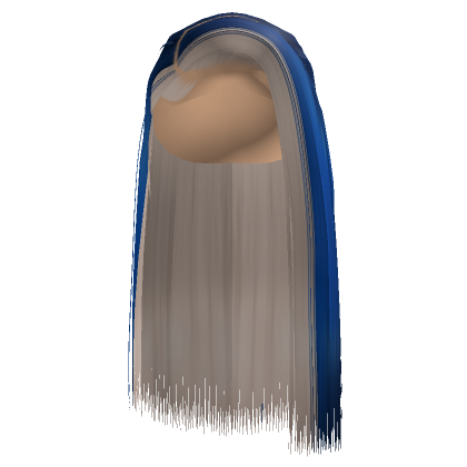 Blue Side Part Silk Press W Blonde Skunk Stripe Roblox