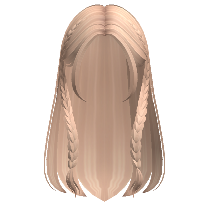 Tucked Back Middle Part Braided Hair Blonde Roblox