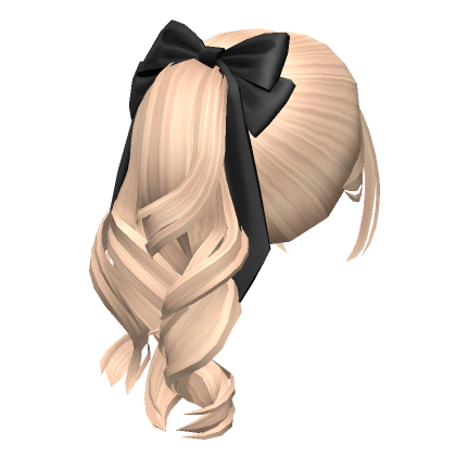 Soft Wavy Flowy Ponytail W Bow Blonde Roblox