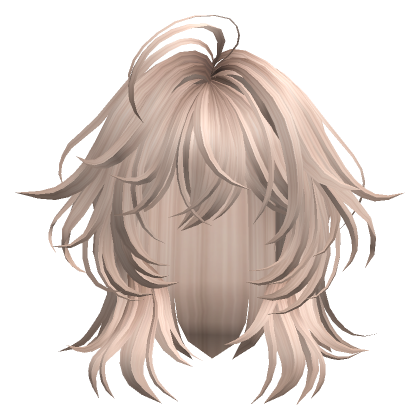 Platinum Blonde Anime Wolf Cut Hair Roblox