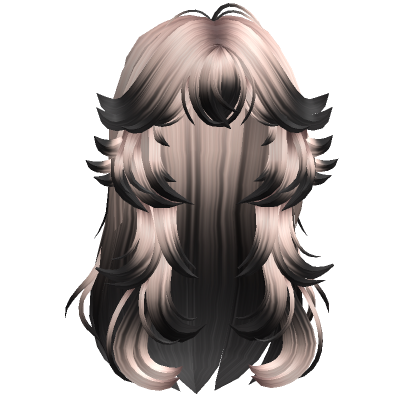 Anime Wolfcut Layered Messy Hair Blonde To Black S Code Price RblxTrade