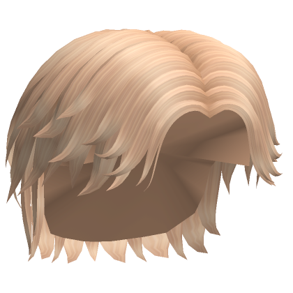 Fluffy Middle Part Wolf Cut Blonde Roblox