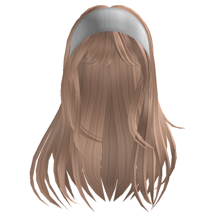 Blonde White Headband Long Cute Hair Roblox