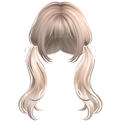 Curly Low Pigtails Platinum Blonde Roblox