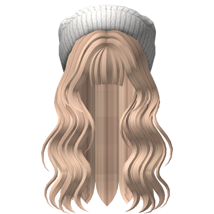 Lush Long Wavy Hair With Beanie Blonde Roblox