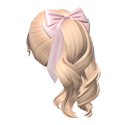 Wavy Flowy Ponytail W Bow Blonde S Code Price RblxTrade