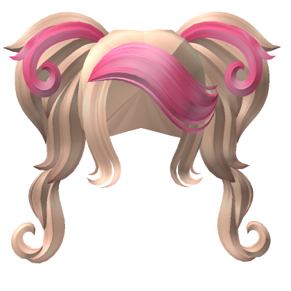 Blonde And Pink Swirly Pigtails Roblox Item Rolimon S