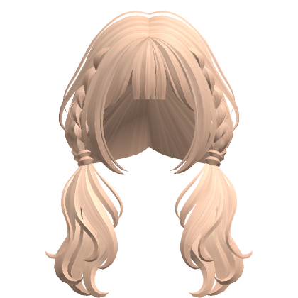 Cute Braided Pigtails Blonde Roblox