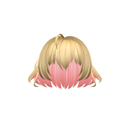 Blonde Fluffy Bob W Pink Underlights Roblox