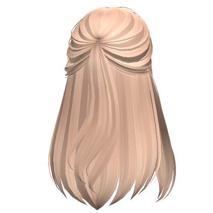 Straight Half Up Half Down Updo Blonde Roblox