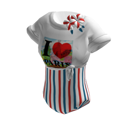 I Paris Body Suit Swim Bikini Crop Tshirt Roblox