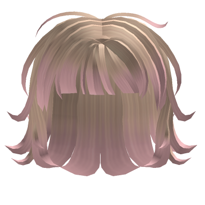 Short Blonde To Pink Messy Shaggy Hairstyle Roblox