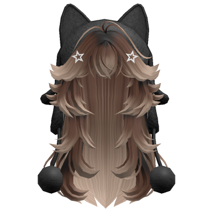 Wolfcut Hair W Cat Ushanka Blonde Highlights Roblox