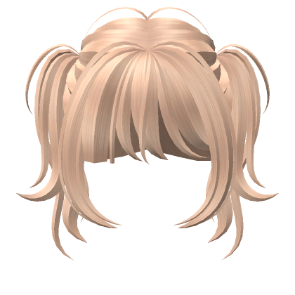 Messy Mid Length Realistic Blonde Pigtails Roblox
