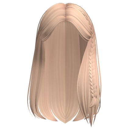 Long Preppy Middle Part W Side Braid Blonde Roblox