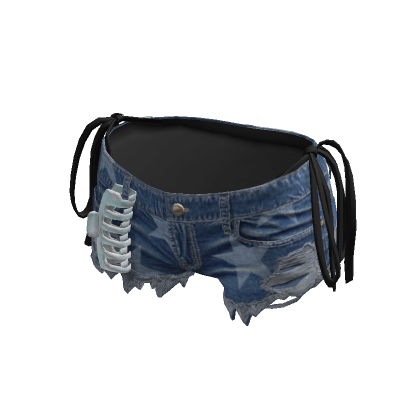 Y K Summer Ripped Blue Shorts Black Bikini Roblox