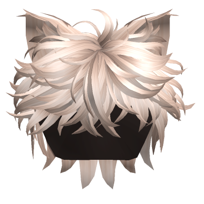 Messy Anime Hair W Cat Ears In Platinum Blonde S Code Price Rblxtrade