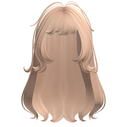 Long Swirly Anime Hair W Bangs Blonde Roblox