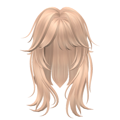 Blonde Messy Wavy Anime Hair W Curtain Bangs Roblox