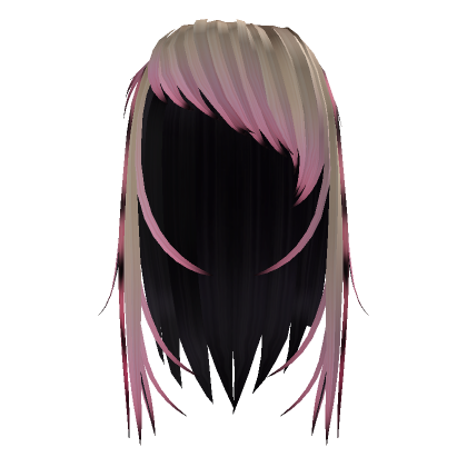 Blonde Pink Scene Messy Raccoon Hair S Code Price Rblxtrade