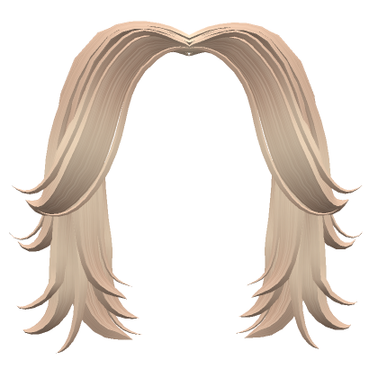Layered Wolf Cut Bangs Blonde Roblox