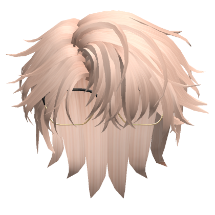Messy Parted Hair W Glasses In Blonde Roblox