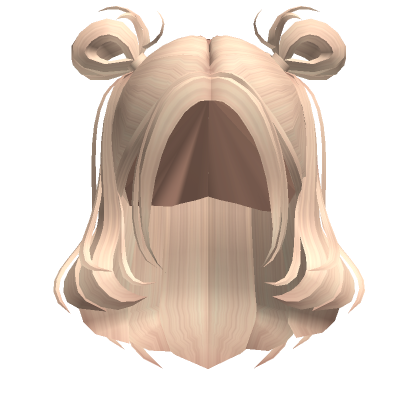 Anime Y2K Fluffy Preppy Buns Hair Blonde Roblox