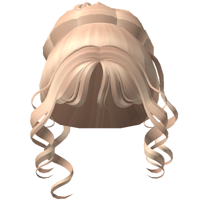 Blonde Messy Bun W Curls Roblox