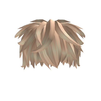 Messy Bedhead Hair Blonde Roblox
