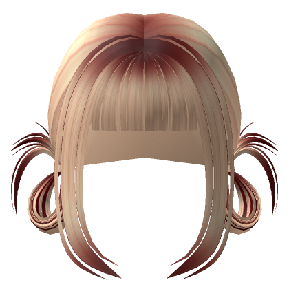 Blonde W Red Soft Lazy Tied Pigtails Roblox