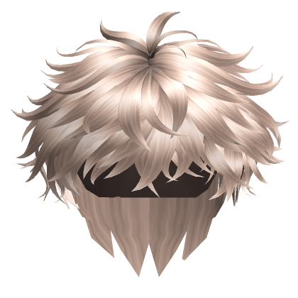 Messy Spiky Fluffy Hair In Platinum Blonde Roblox