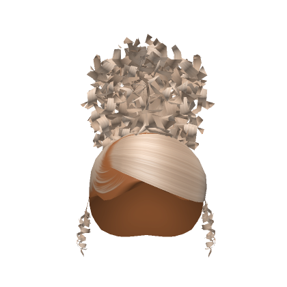 Side Part Afro Puff In Blonde Roblox