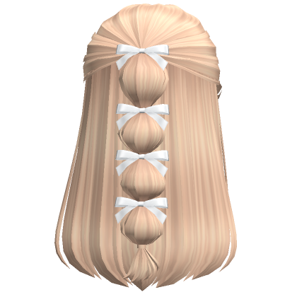 Soft Bubble Braid Half Up Hair W Bow Blonde Roblox