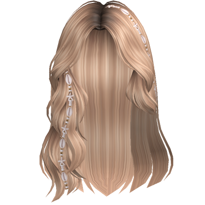 Beach Swept Wavy Hair W Shell Charms Blonde 2 Roblox