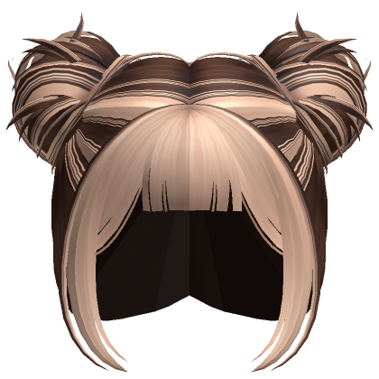 Harajuku Messy Buns W Bangs Brown Blonde Roblox