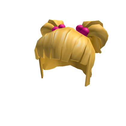Blonde Pigtails With Pink Ties Roblox Item Rolimon S
