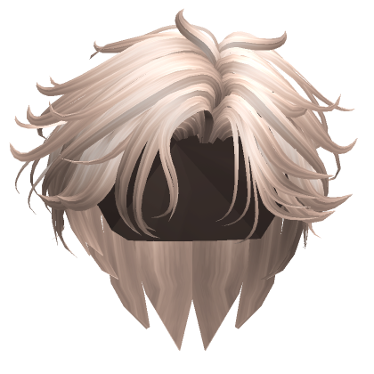 Messy Middle Part Hair In Platinum Blonde Roblox