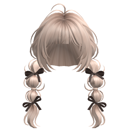 Bubble Braids W Ribbons Platinum Blonde Roblox