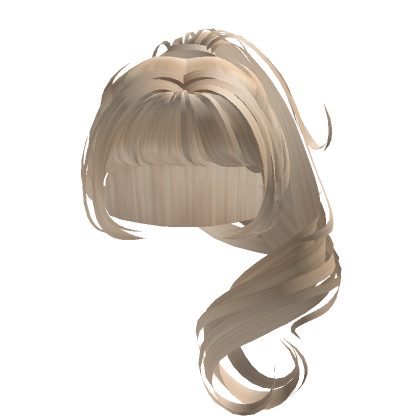 Cute Front Curly Long Pony Tail Blonde Roblox