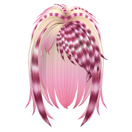 Blonde Pink Emo Scene Raccoon Straight Hair Roblox