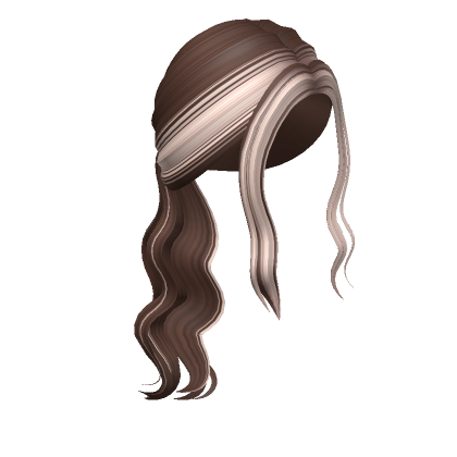 Two Tone Low Wavy Ponytail Brown Blonde Roblox