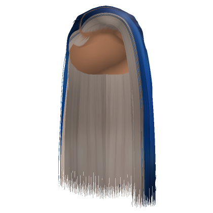 Blue Side Part Silk Press W Blonde Skunk Stripe Roblox