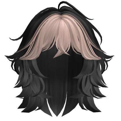 Grunge Fluffy Wolfcut Blonde And Black Roblox