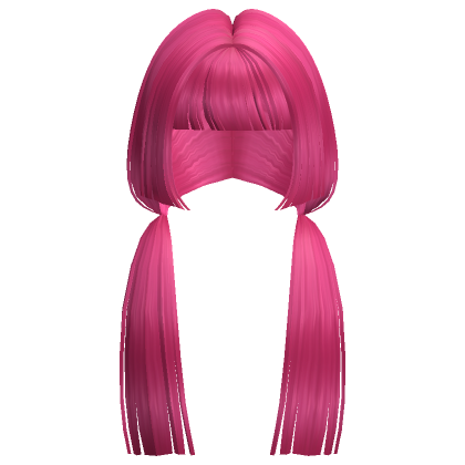 Long Blunt Hime Kawaii Pigtails In Hot Pink Roblox