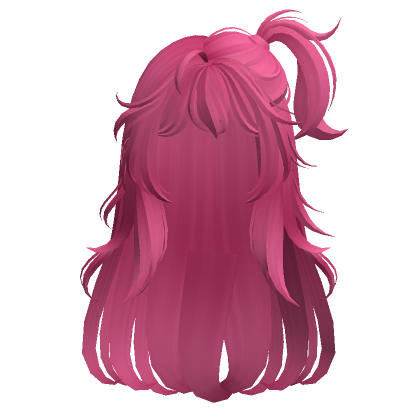 Anime Gyaru Hair W Ponytail Bangs Hot Pink Roblox